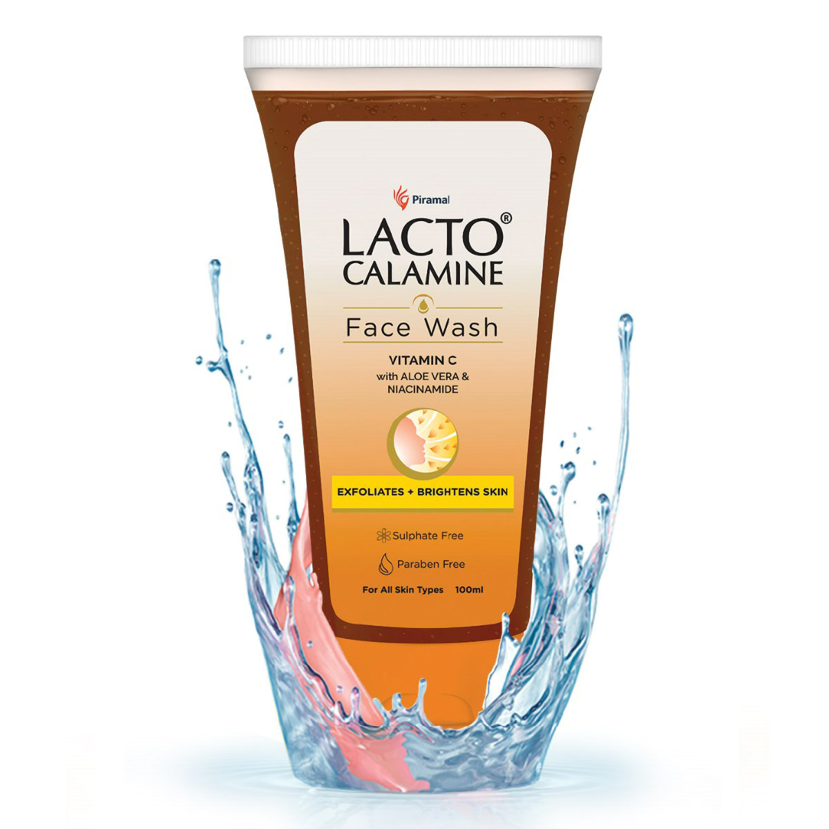 Lacto Calamine Vitamin-C Face Wash 100 ml | Vitamin C, Aloe Vera & Niacinamide | Exfoliates & Hydrates Skin | For Brighter & Glowing Skin | For All Skin Type, Pack of 1 Lacto Calamine Vitamin-C Face Wash 100 ml | Vitamin C, Aloe Vera & Niacinamide | Exfoliates & Hydrates Skin | For Brighter & Glowing Skin | For All Skin Type, Pack of 1