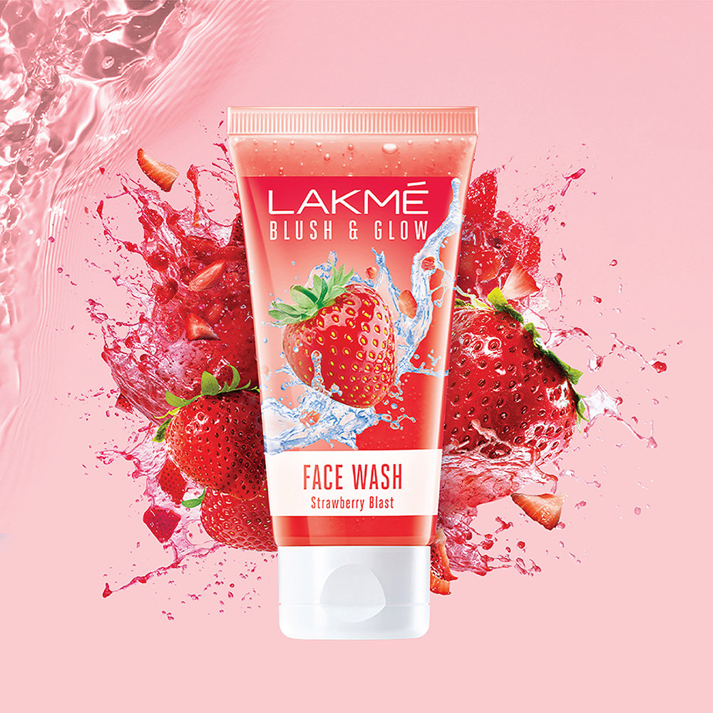 Lakme Blush & Glow Strawberry Blast Face Wash 50 gm | With Strawberry Extracts | Gentle Cleansing | For Refreshed & Glowing Skin, Pack of 1 Lakme Blush & Glow Strawberry Blast Face Wash 50 gm | With Strawberry Extracts | Gentle Cleansing | For Refreshed & Glowing Skin, Pack of 1