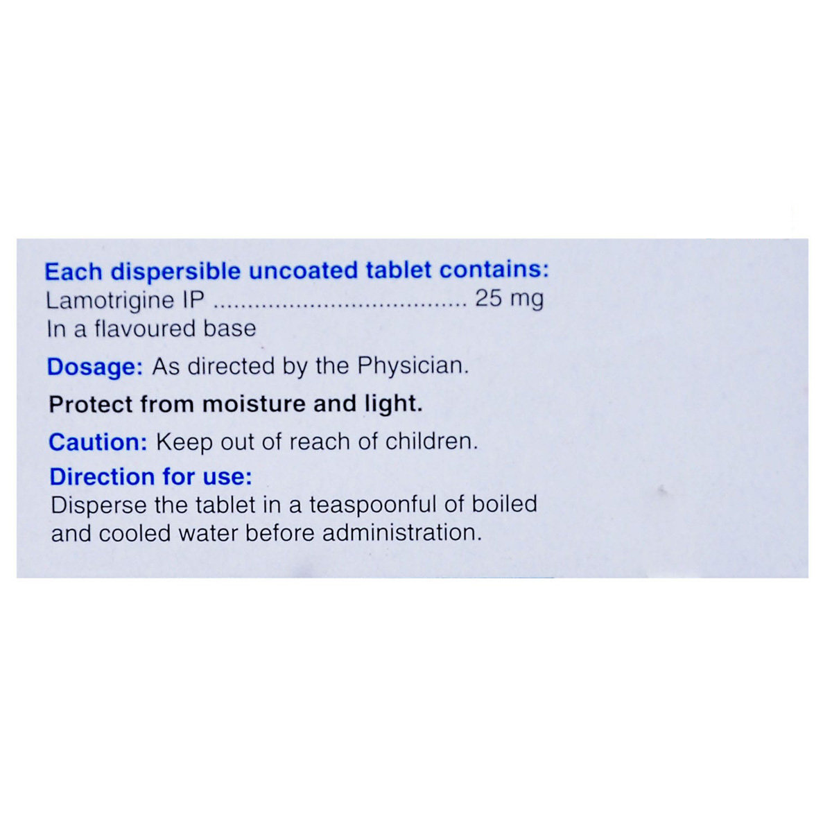 Lametec-25 DT Tablet 10's, Pack of 10 TABLETS Lametec-25 DT Tablet 10's, Pack of 10 TABLETS