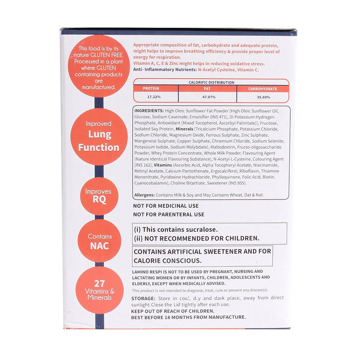 Lamino Respi Strawberry Powder 200 gm, Pack of 1 Lamino Respi Strawberry Powder 200 gm, Pack of 1