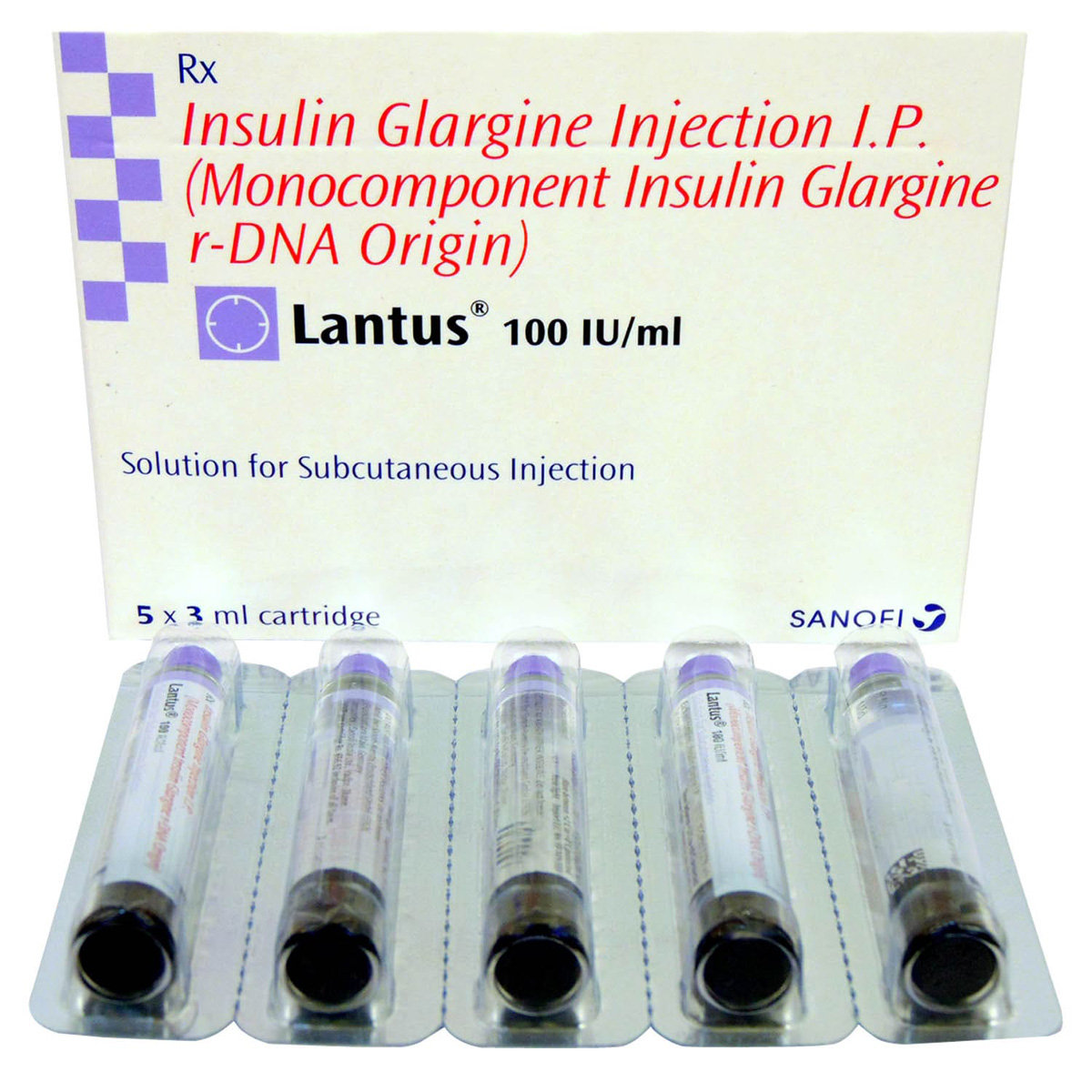Lantus 100IU/ml Solution for Injection 3 ml, Pack of 1 INJECTION Lantus 100IU/ml Solution for Injection 3 ml, Pack of 1 INJECTION