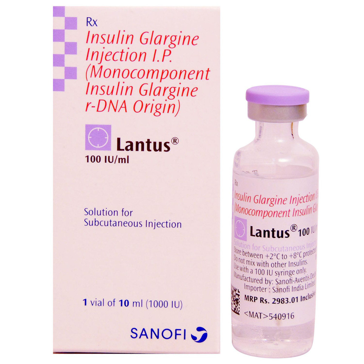 Lantus 100IU/ml Injection 10 ml, Pack of 1 Injection Lantus 100IU/ml Injection 10 ml, Pack of 1 Injection
