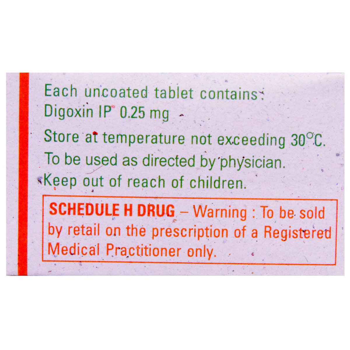 Lanoxin Tablet 10's, Pack of 10 TABLETS Lanoxin Tablet 10's, Pack of 10 TABLETS