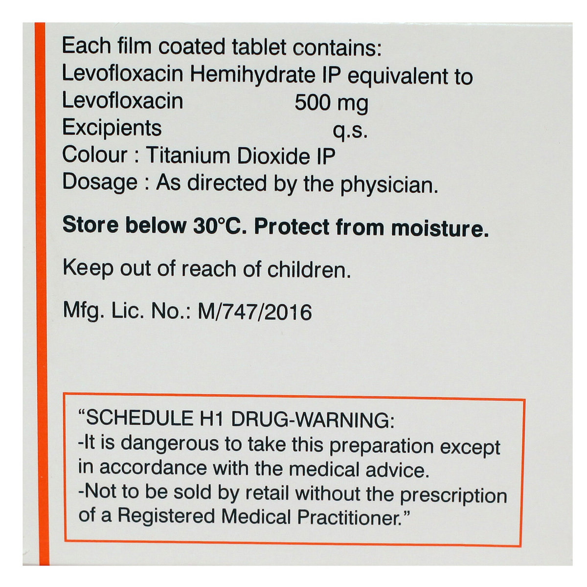 L Cin 500 Tablet 10's, Pack of 10 TABLETS L Cin 500 Tablet 10's, Pack of 10 TABLETS