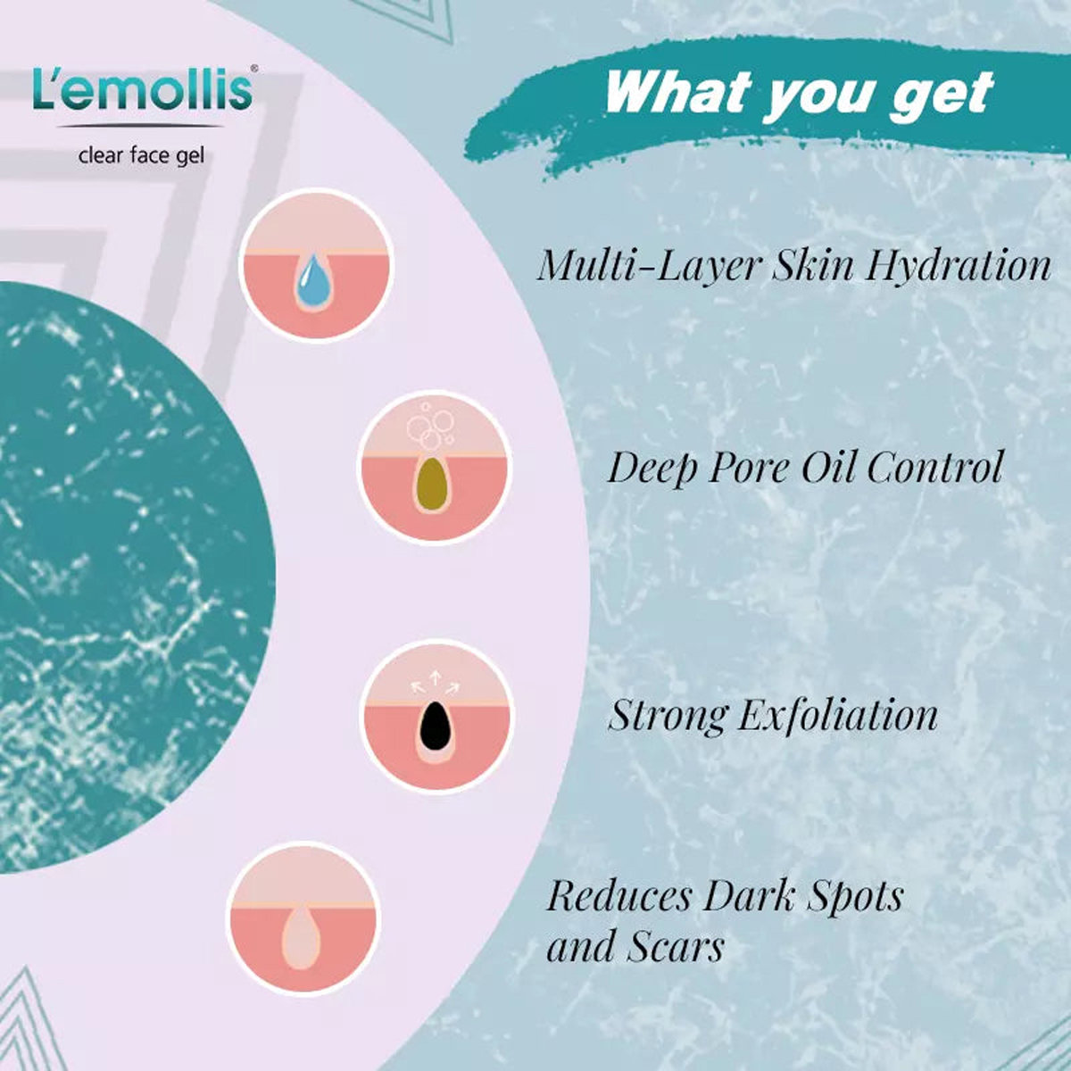 L'emollis Clear Face Gel 100 ml, Pack of 1 L'emollis Clear Face Gel 100 ml, Pack of 1