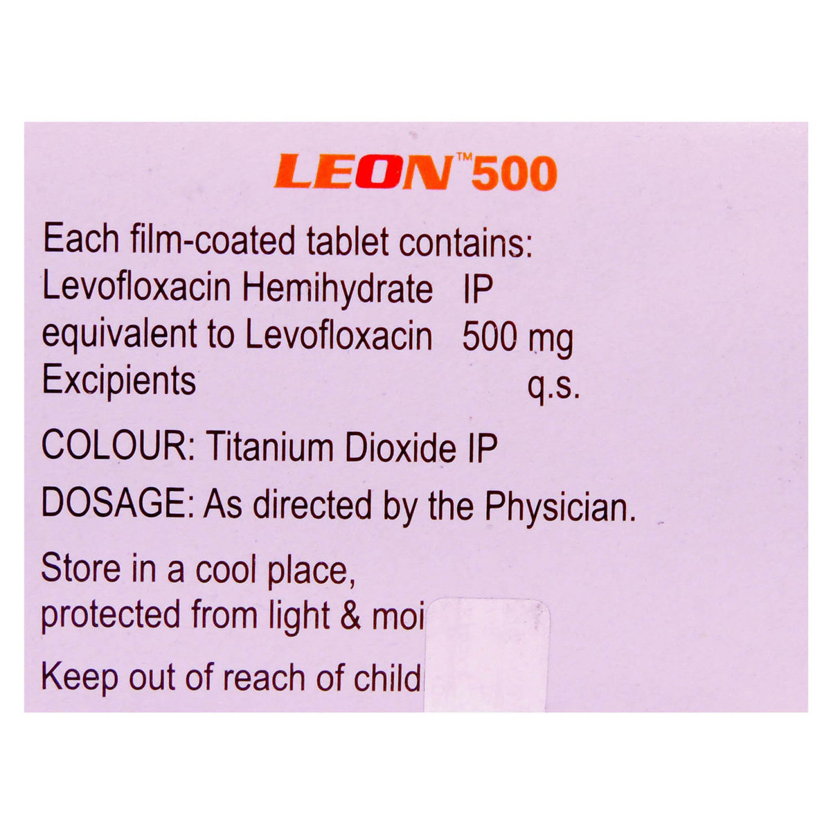 Leon 500 Tablet 10's, Pack of 10 TABLETS Leon 500 Tablet 10's, Pack of 10 TABLETS