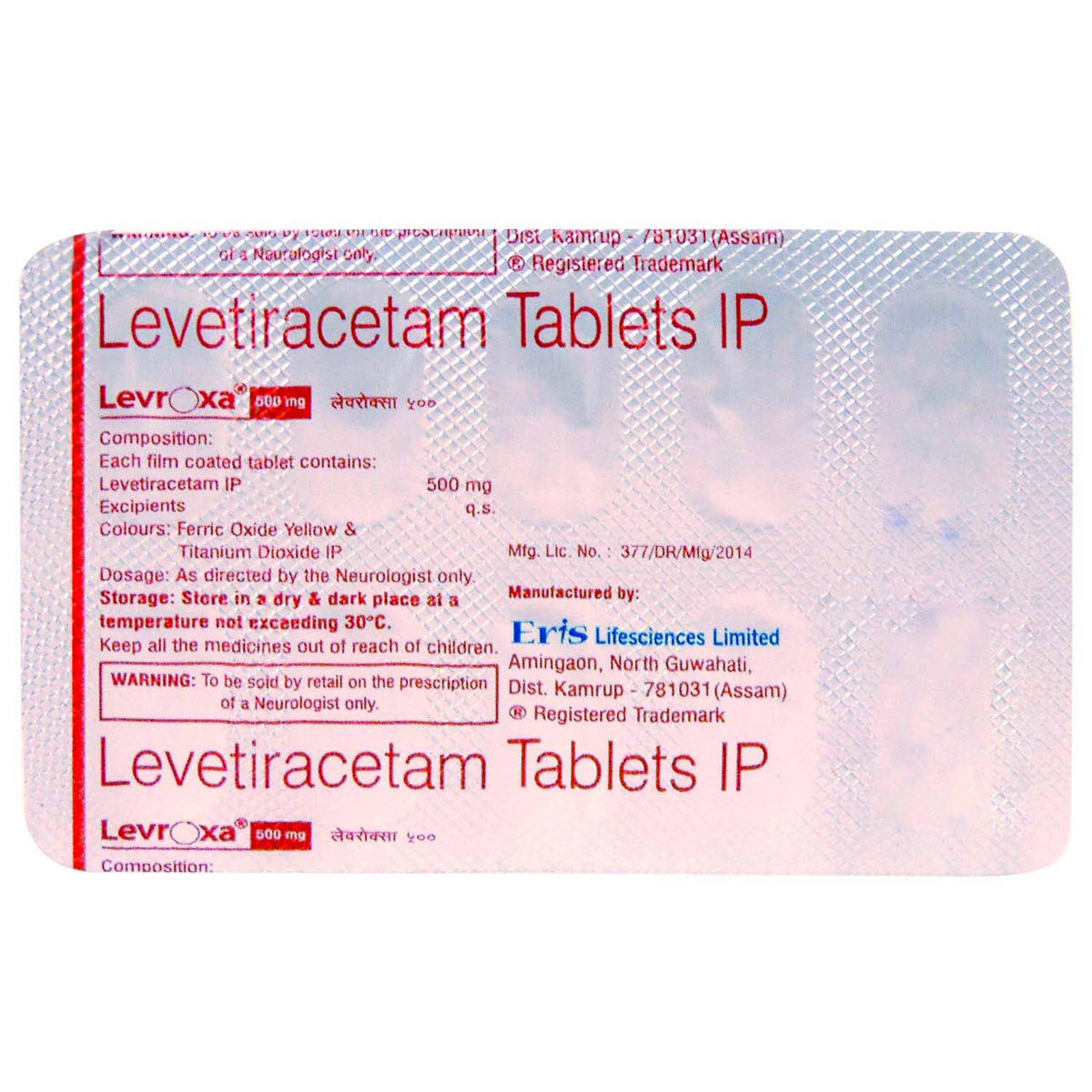 Levroxa 500 mg Tablet 10's, Pack of 10 TABLETS Levroxa 500 mg Tablet 10's, Pack of 10 TABLETS