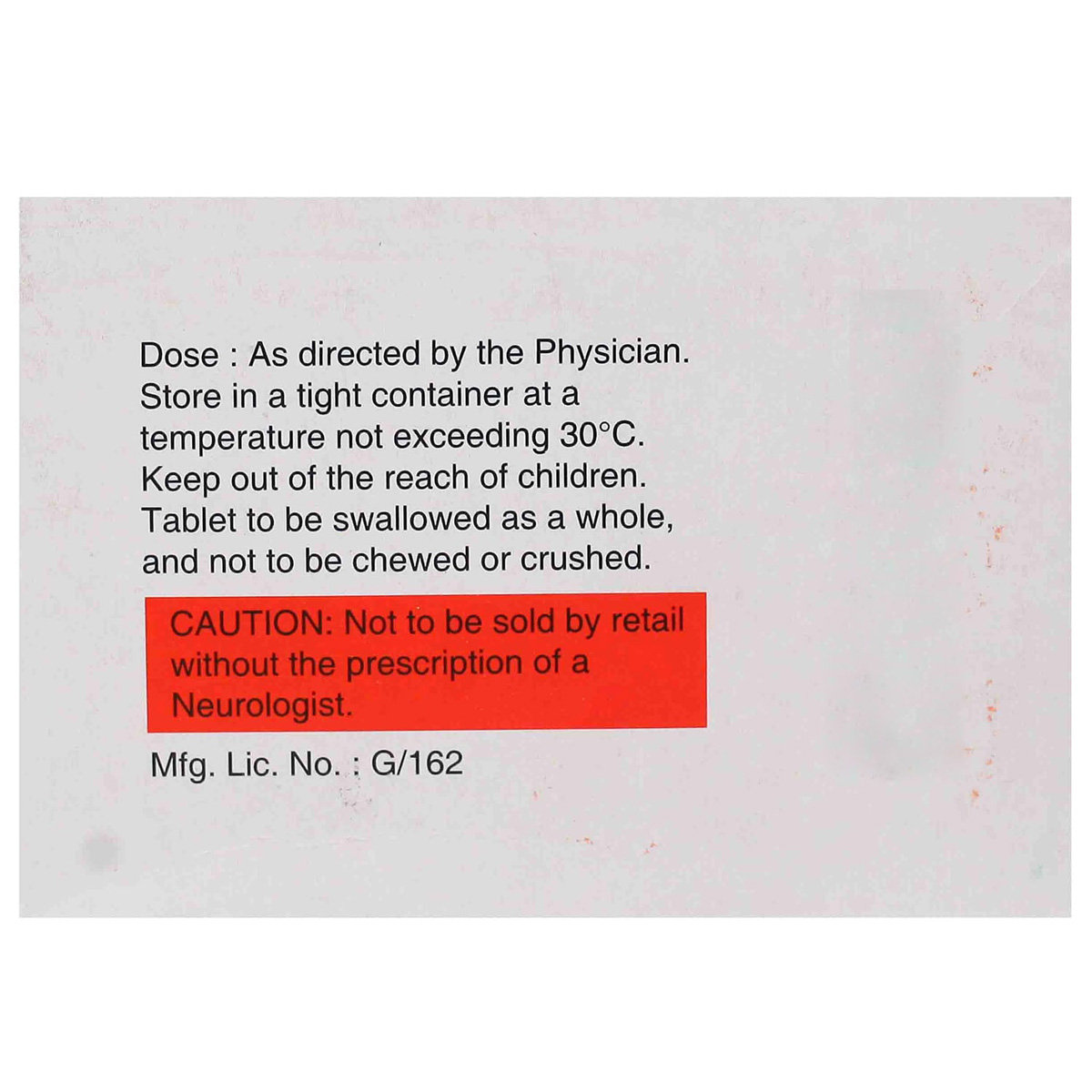 Levera XR-750 Tablet 10's, Pack of 10 TABLETS Levera XR-750 Tablet 10's, Pack of 10 TABLETS