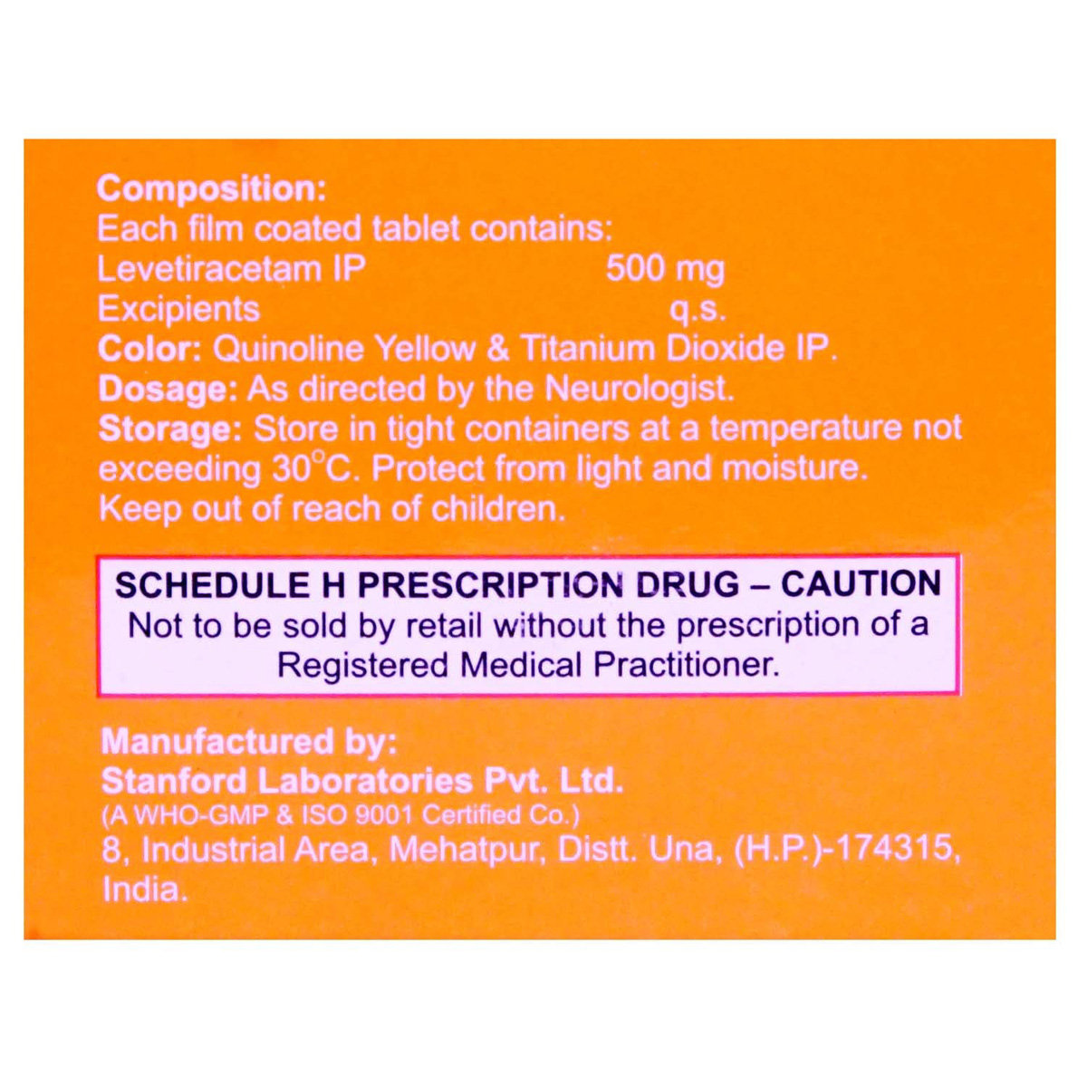 Levigress-500 Tablet 10's, Pack of 10 TABLETS Levigress-500 Tablet 10's, Pack of 10 TABLETS