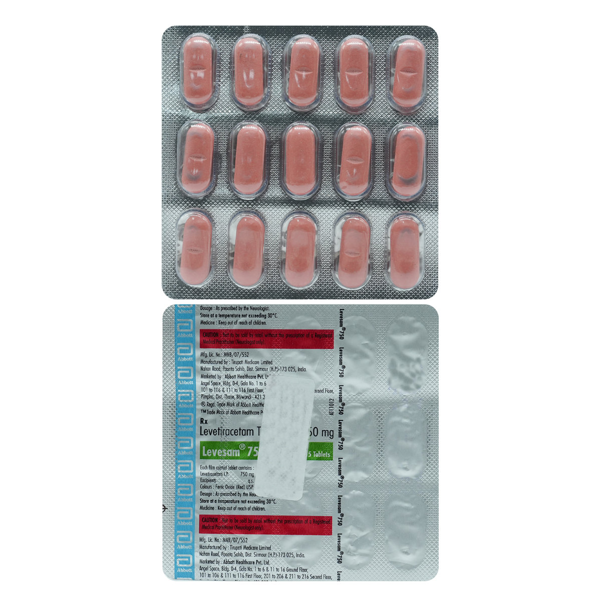 Levesam 750 Tablet 15's, Pack of 15 TabletS Levesam 750 Tablet 15's, Pack of 15 TabletS