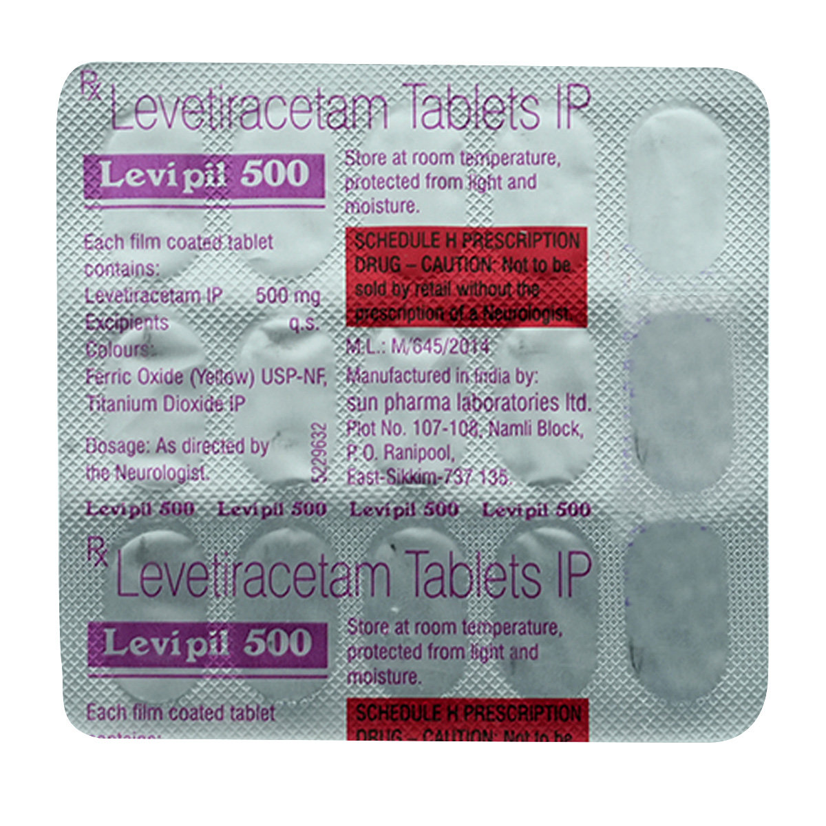 Levipil 500 mg Tablet 15's, Pack of 15 TabletS Levipil 500 mg Tablet 15's, Pack of 15 TabletS
