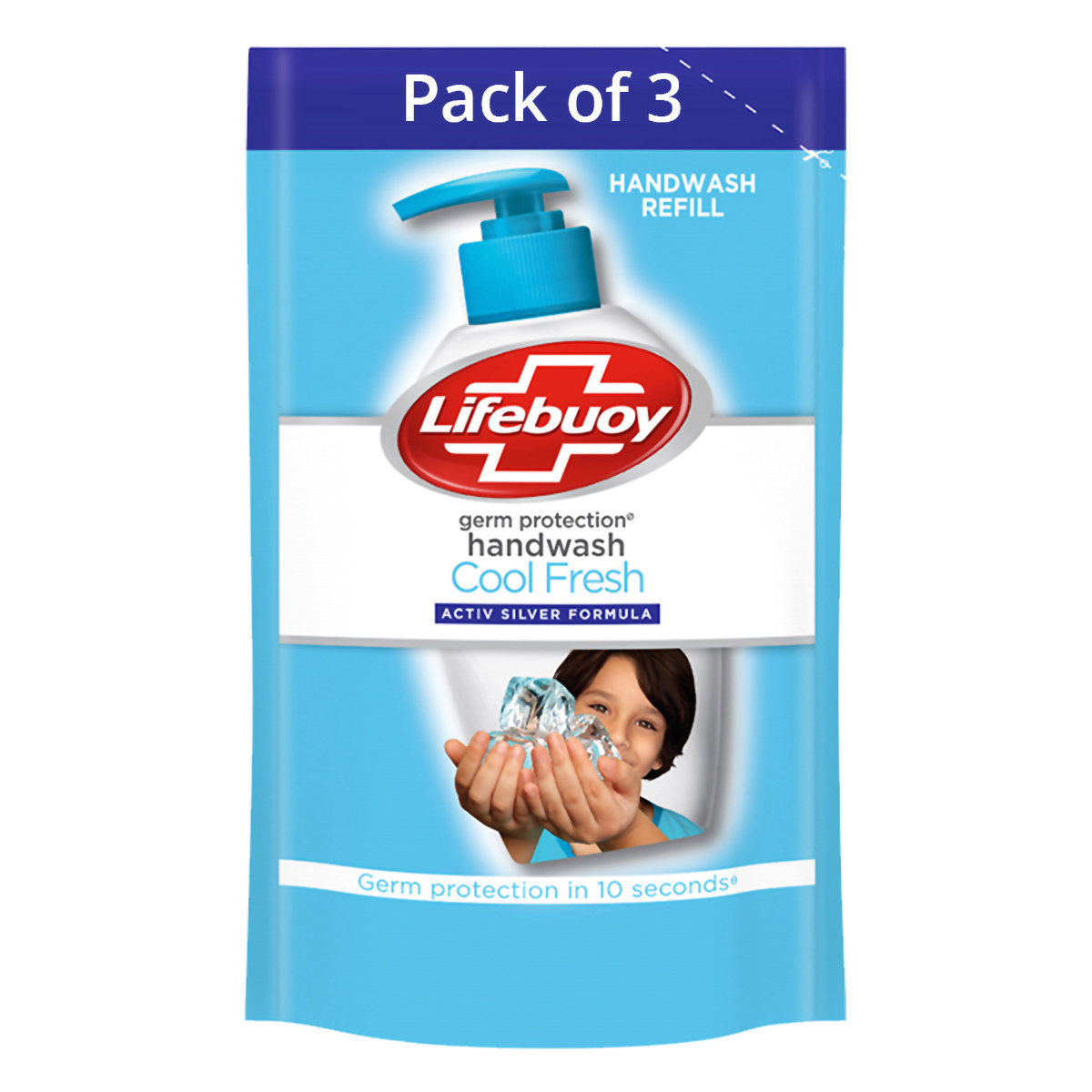 Lifebuoy Cool Fresh Germ Protection Handwash, 555 ml (3 x 185 ml) Refill Pack, Pack of 1 Lifebuoy Cool Fresh Germ Protection Handwash, 555 ml (3 x 185 ml) Refill Pack, Pack of 1