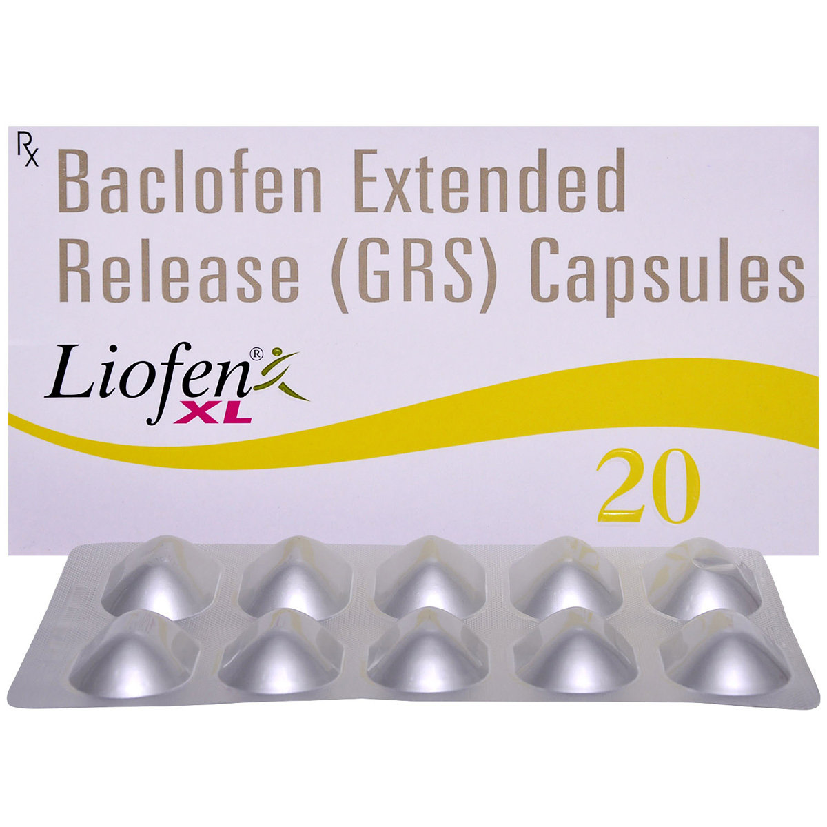 Liofen XL 20 Capsule 10's, Pack of 10 CAPSULES Liofen XL 20 Capsule 10's, Pack of 10 CAPSULES