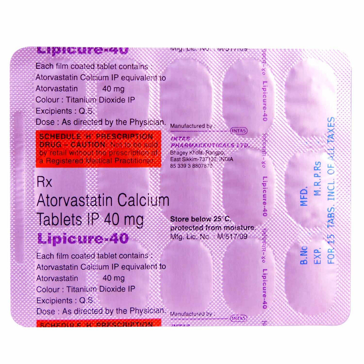 Lipicure-40 Tablet 15's, Pack of 15 TABLETS Lipicure-40 Tablet 15's, Pack of 15 TABLETS