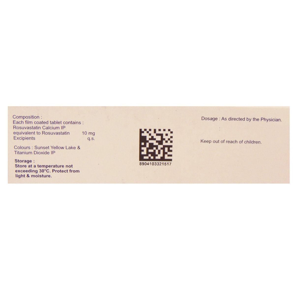 Lipirose-10 Tablet 10's, Pack of 10 TABLETS Lipirose-10 Tablet 10's, Pack of 10 TABLETS