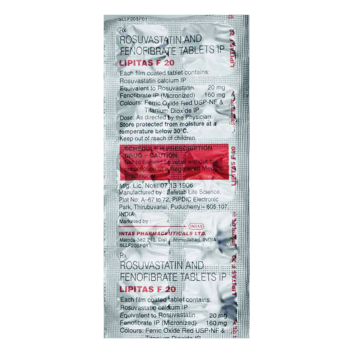 Lipitas F 20 Tablet 10's, Pack of 10 Lipitas F 20 Tablet 10's, Pack of 10