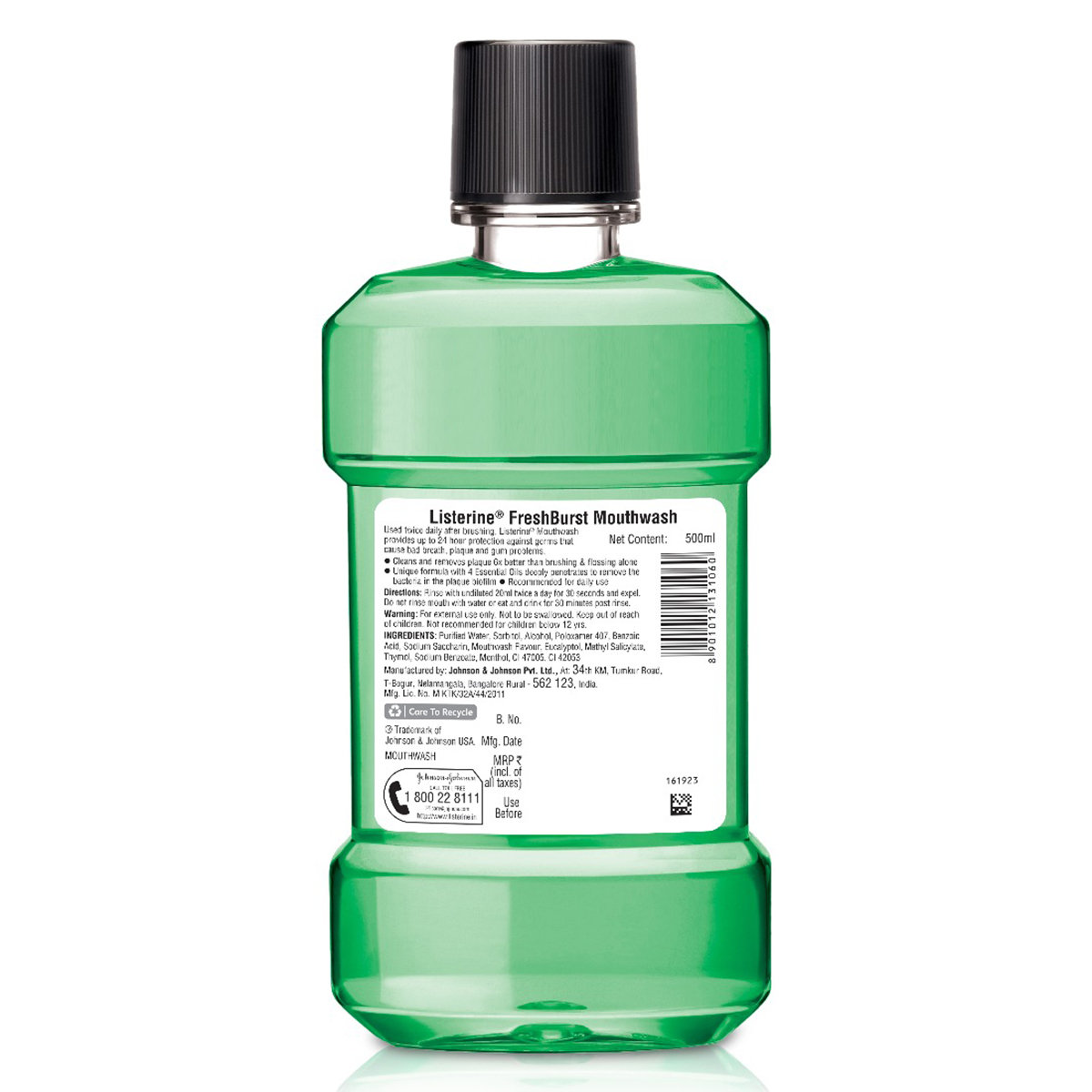 Listerine Freshburst Mouthwash, 500 ml, Pack of 1 Listerine Freshburst Mouthwash, 500 ml, Pack of 1