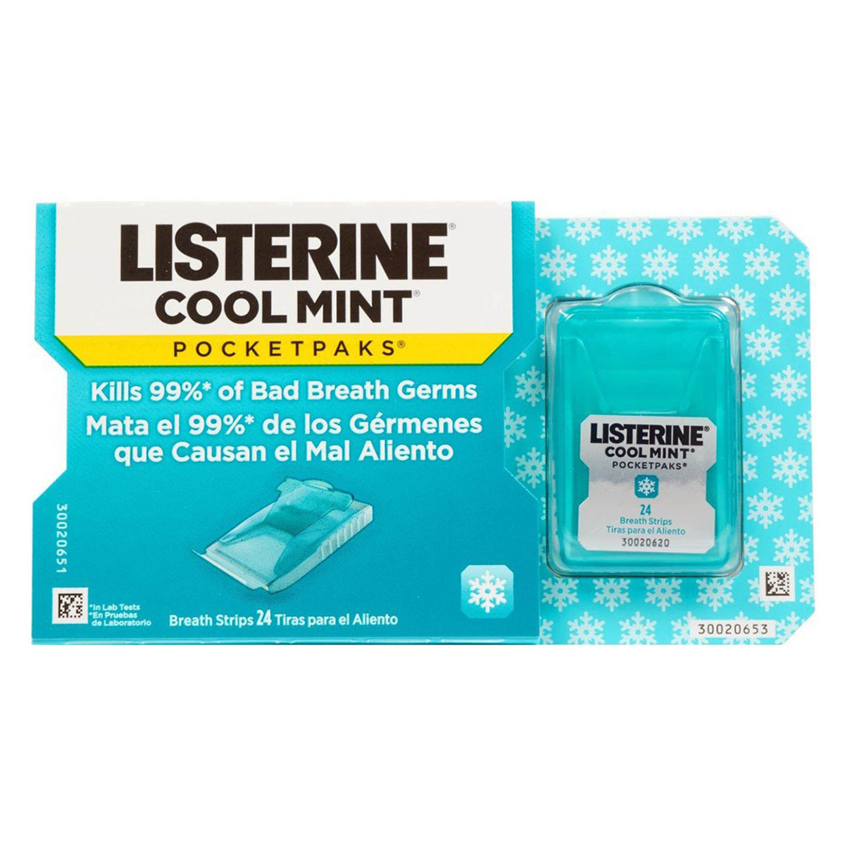Listerine Cool Mint Pocket Paks Breath Freshener Strips, 24 Count, Pack of 1 Listerine Cool Mint Pocket Paks Breath Freshener Strips, 24 Count, Pack of 1