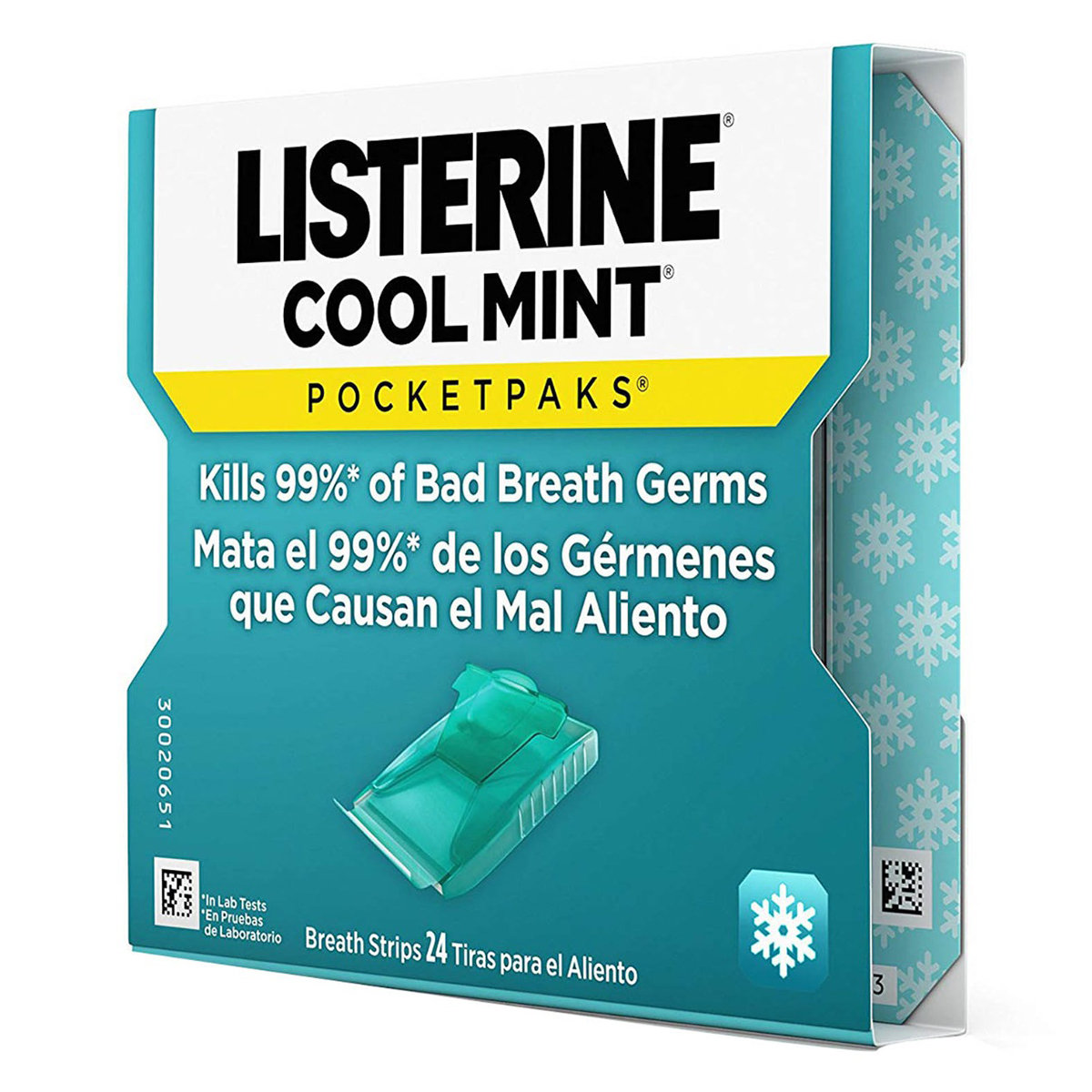 Listerine Cool Mint Pocket Paks Breath Freshener Strips, 24 Count, Pack of 1 Listerine Cool Mint Pocket Paks Breath Freshener Strips, 24 Count, Pack of 1