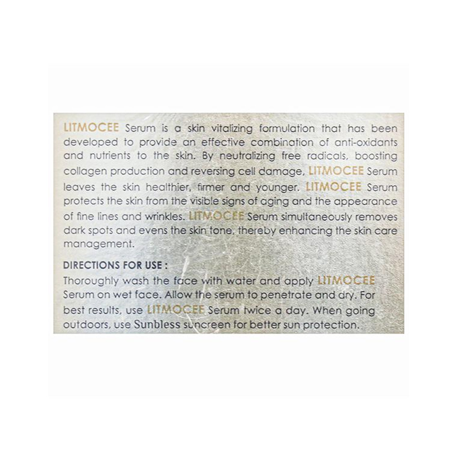 Litmocee 25% Ph 6.5 Serum 15 ml, Pack of 1 Litmocee 25% Ph 6.5 Serum 15 ml, Pack of 1