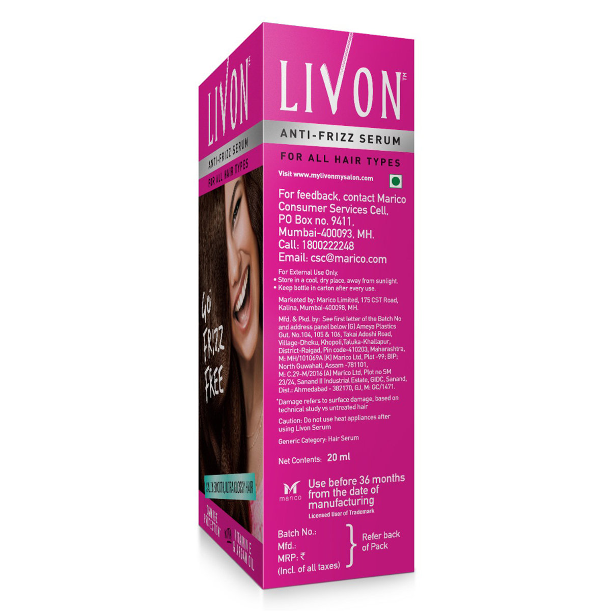 Livon Hair Serum, 20ml, Pack of 1 Livon Hair Serum, 20ml, Pack of 1