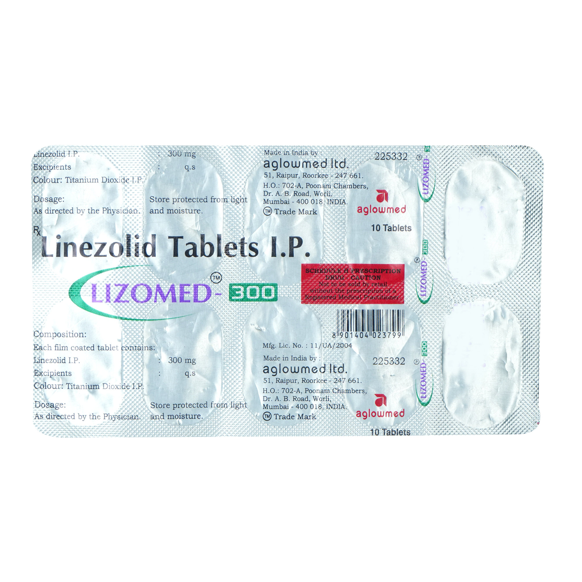 Lizomed-300 mg Tablet 10's, Pack of 10 TabletS Lizomed-300 mg Tablet 10's, Pack of 10 TabletS