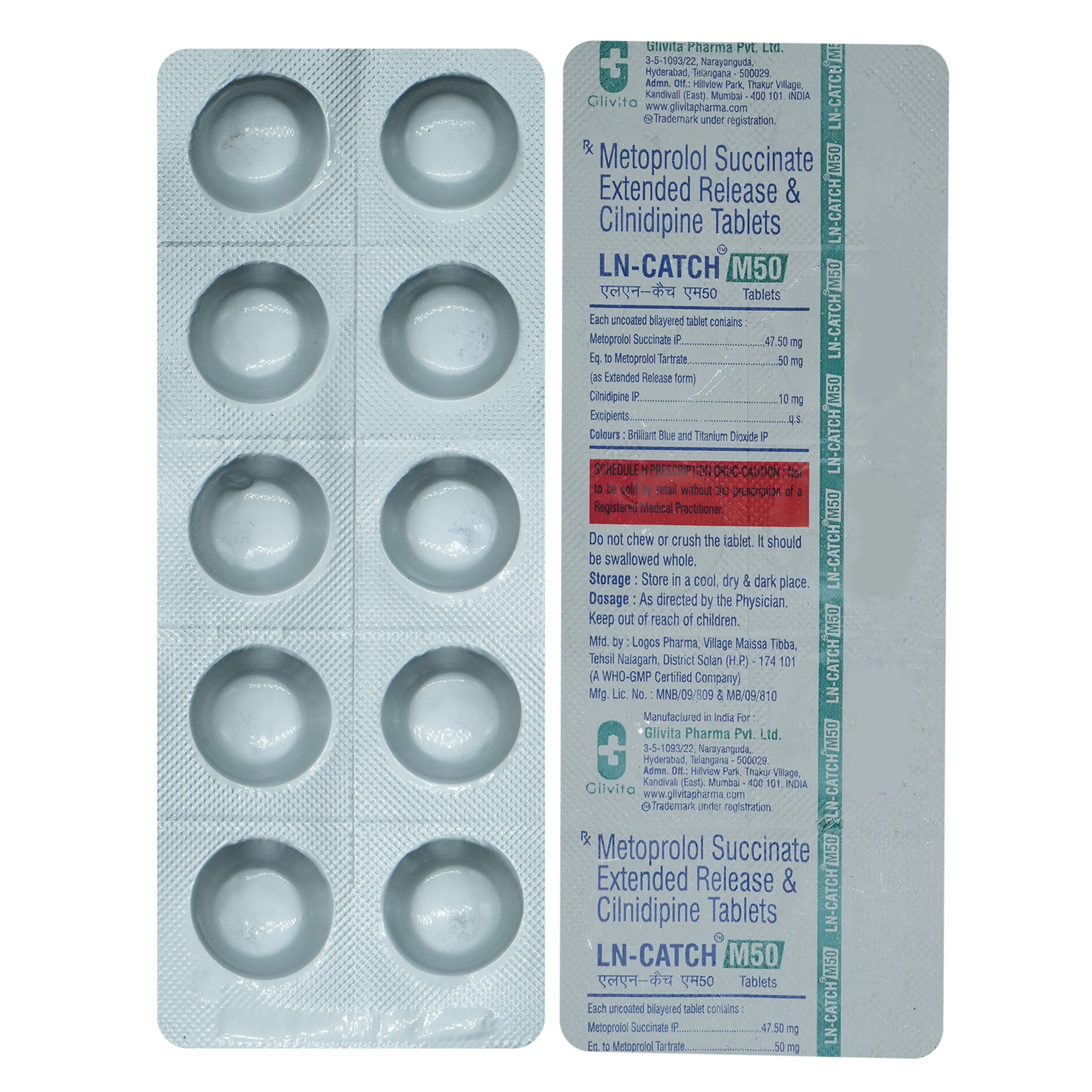 Ln Catch M 50 Tab 10'S, Pack of 10 TABLETS Ln Catch M 50 Tab 10'S, Pack of 10 TABLETS