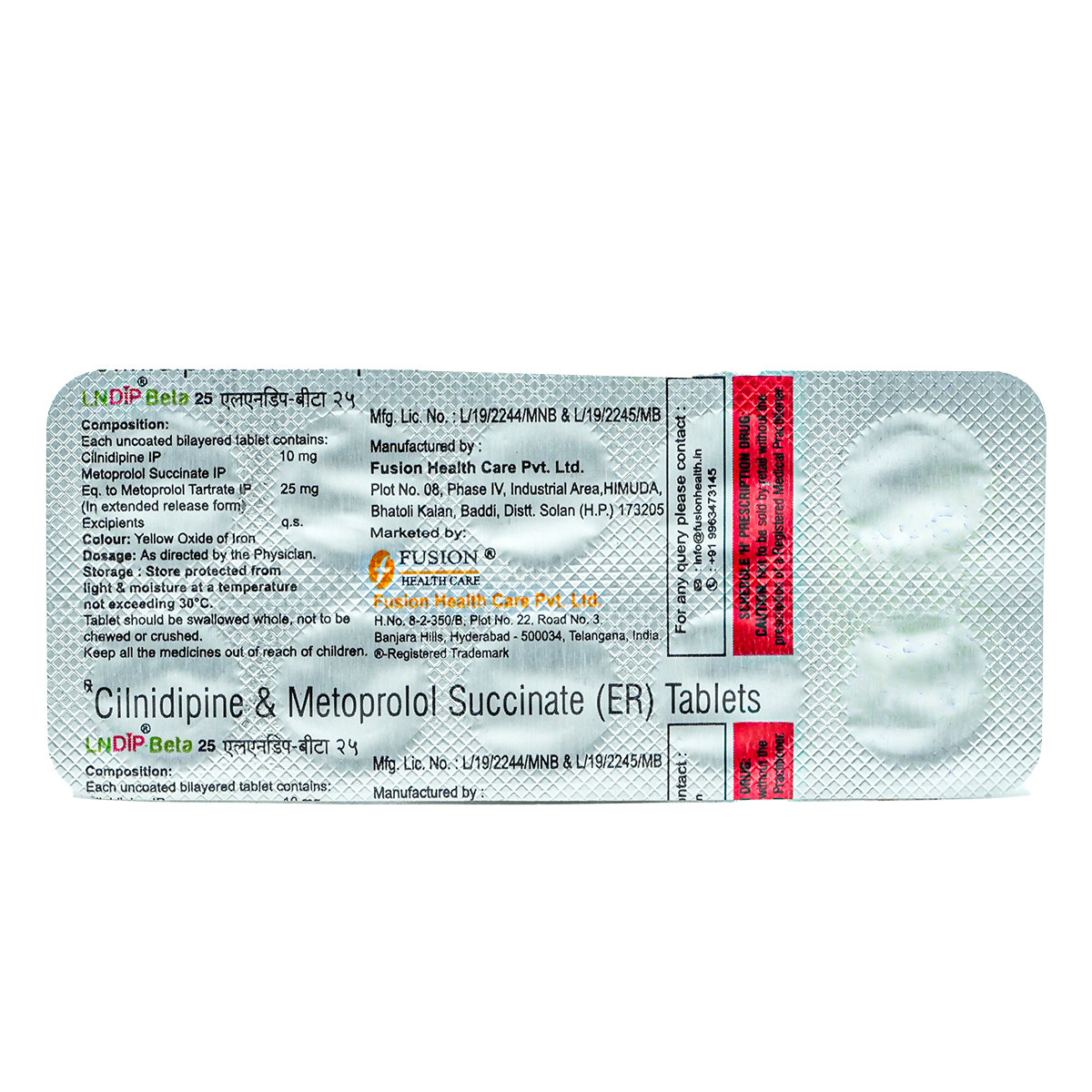 Lndip Beta 25 Tablet 10's, Pack of 10 TabletS Lndip Beta 25 Tablet 10's, Pack of 10 TabletS