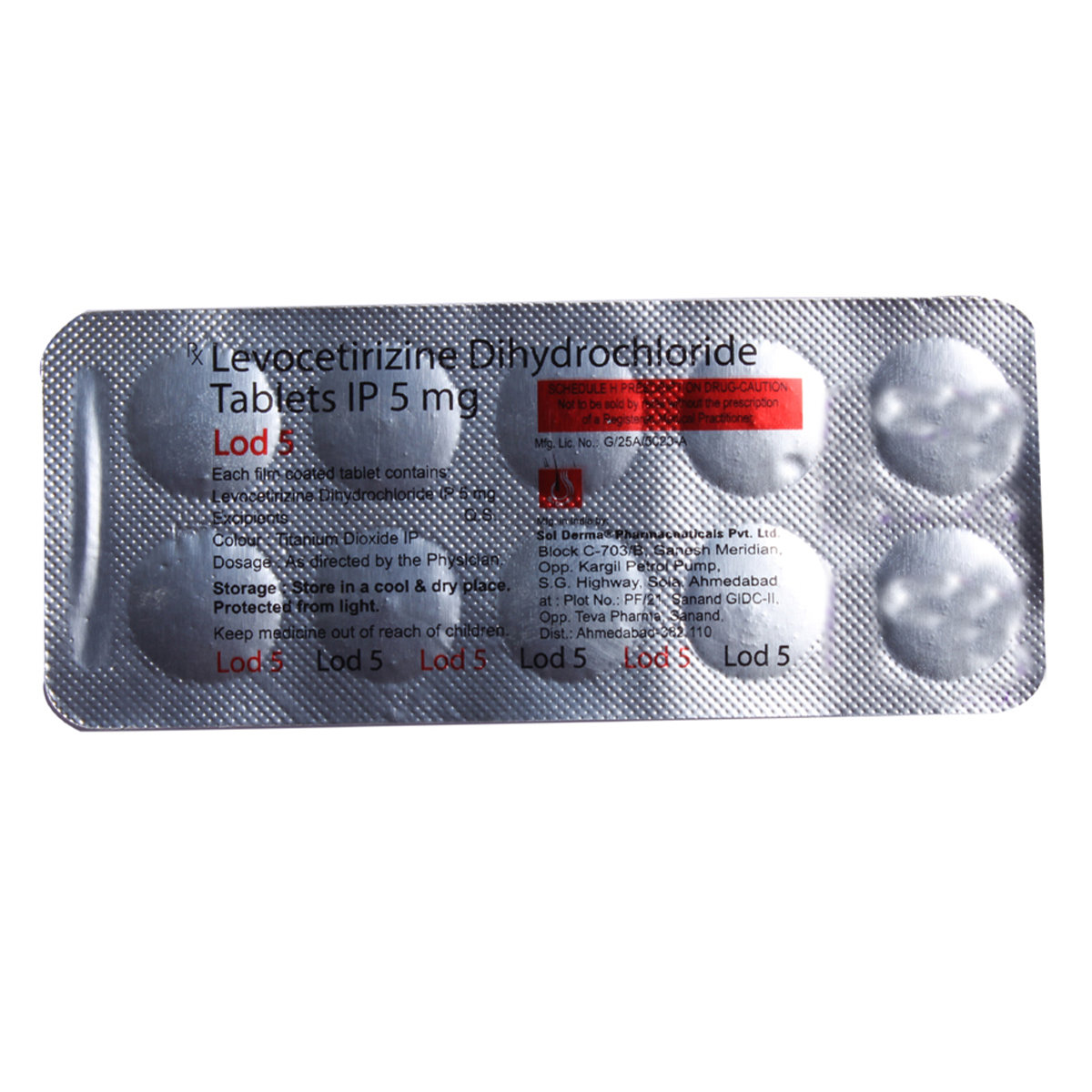 LOD 5 mg Tablet 10's, Pack of 10 TabletS LOD 5 mg Tablet 10's, Pack of 10 TabletS