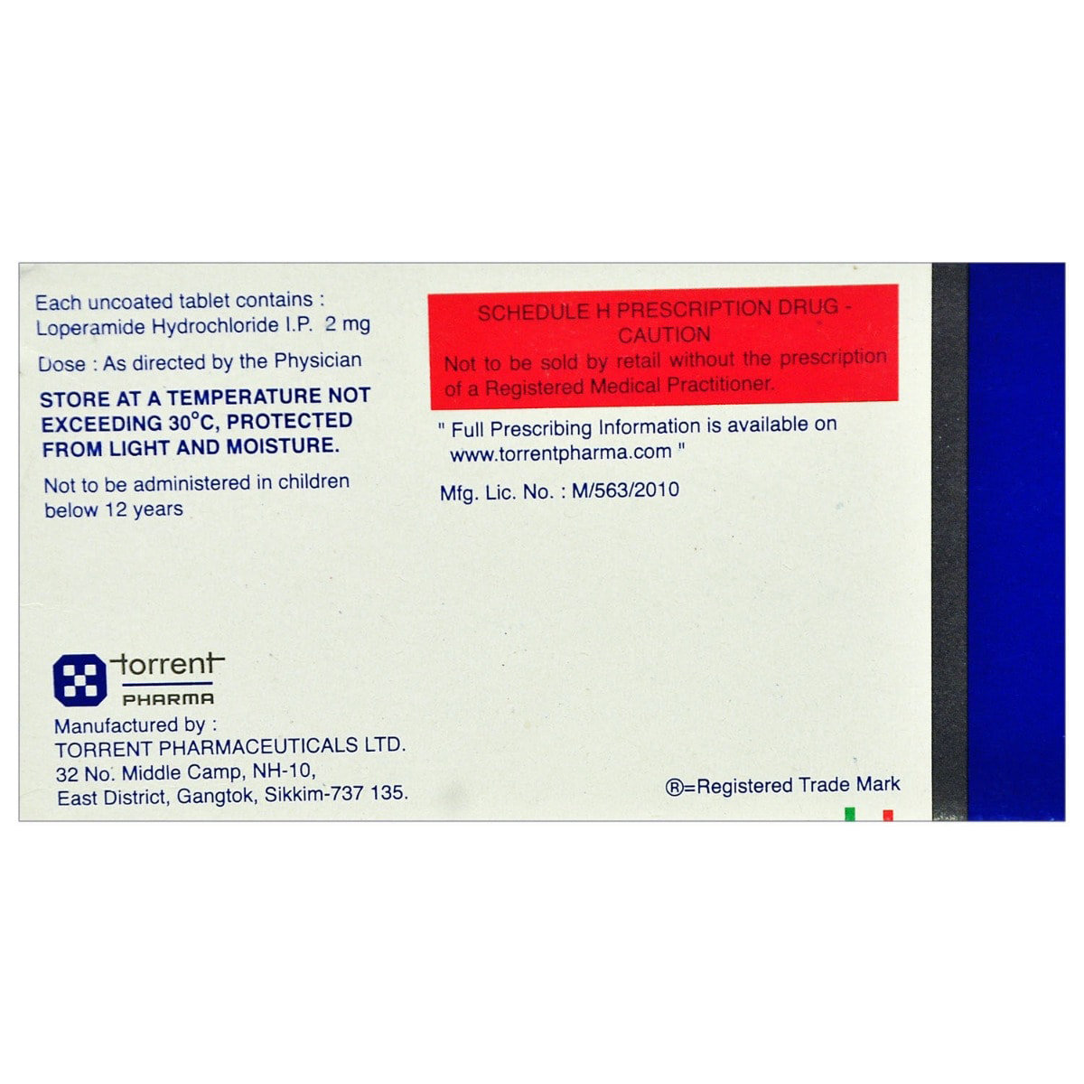 Lopamide Tablet 10's, Pack of 10 TABLETS Lopamide Tablet 10's, Pack of 10 TABLETS