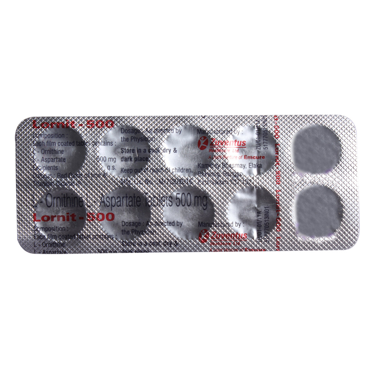 LORNIT 500MG FC TABLET, Pack of 10 TABLETS LORNIT 500MG FC TABLET, Pack of 10 TABLETS