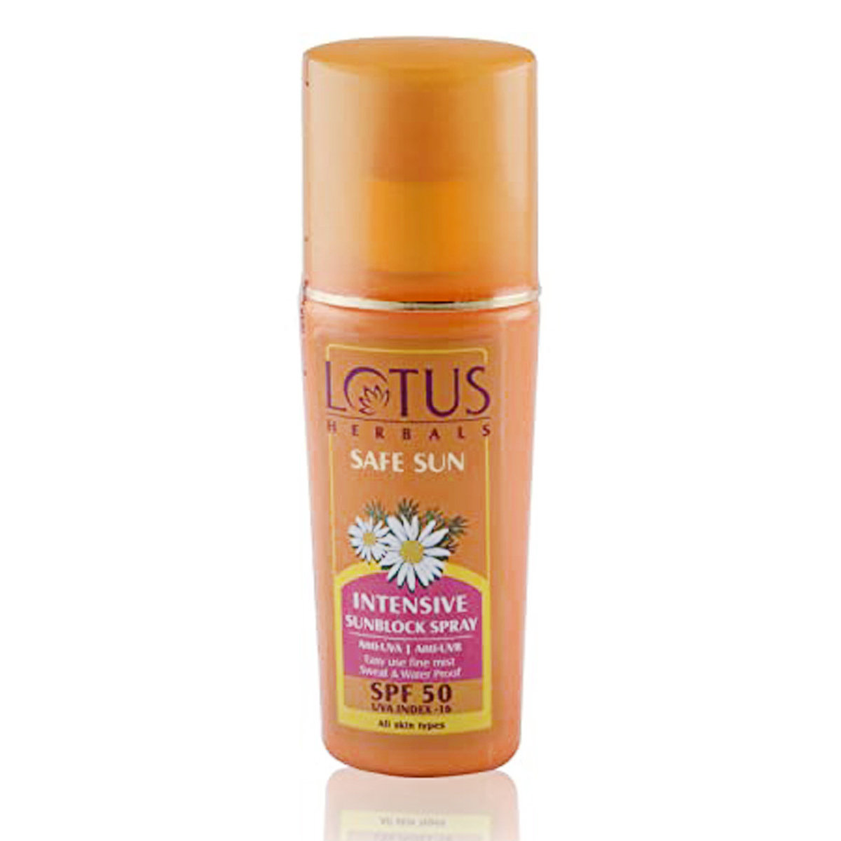 Lotus Herbals Safe Sun Intensive SPF 50 Sunblock Spray, 80 ml, Pack of 1 Lotus Herbals Safe Sun Intensive SPF 50 Sunblock Spray, 80 ml, Pack of 1