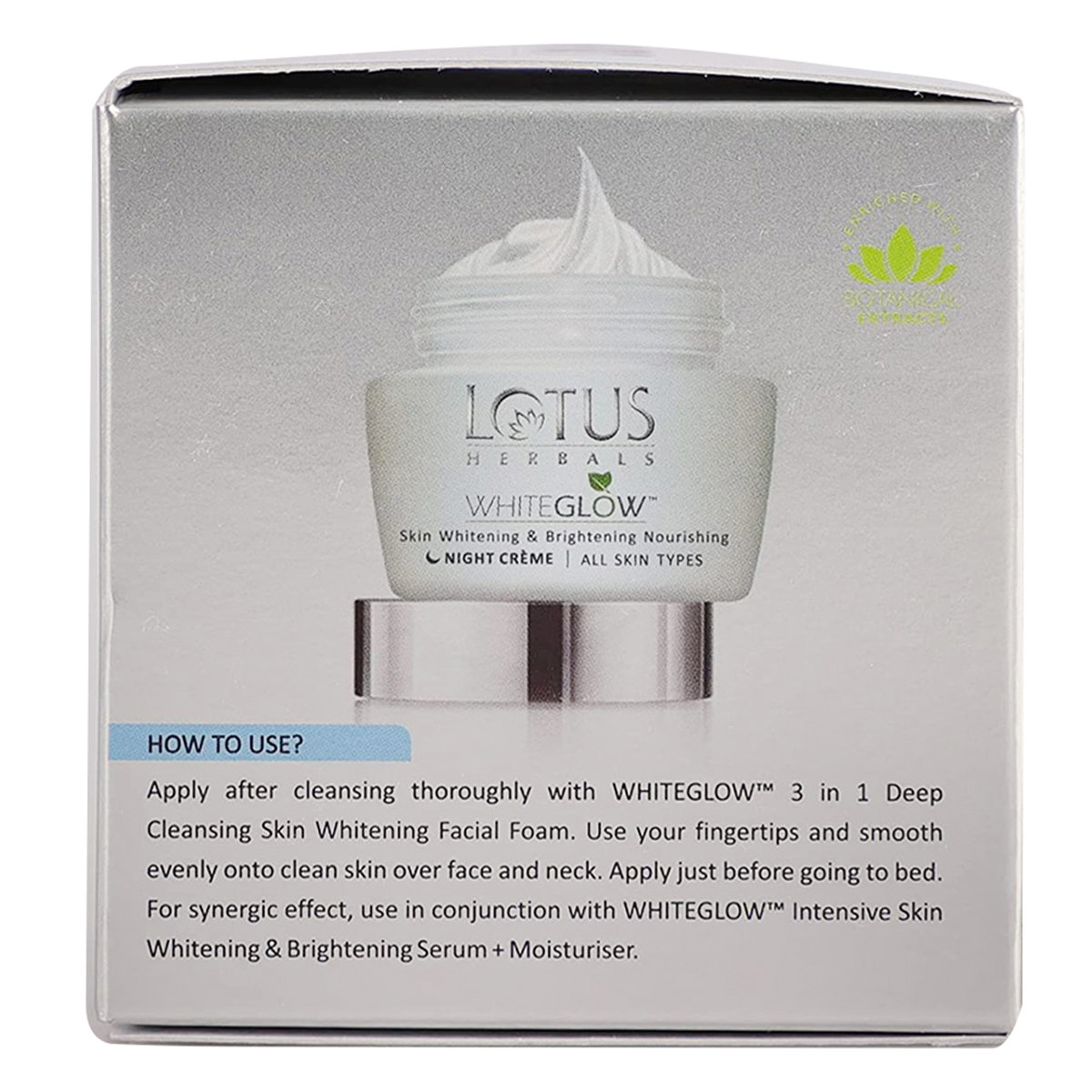 Lotus Herbals White Glow Night Creme 60 gm | Mulberry Extract, Grape Extract, Saxifraga Extracts & Milk Enzymes | Deep Nourishment | For All Skin Type, Pack of 1 Lotus Herbals White Glow Night Creme 60 gm | Mulberry Extract, Grape Extract, Saxifraga Extracts & Milk Enzymes | Deep Nourishment | For All Skin Type, Pack of 1