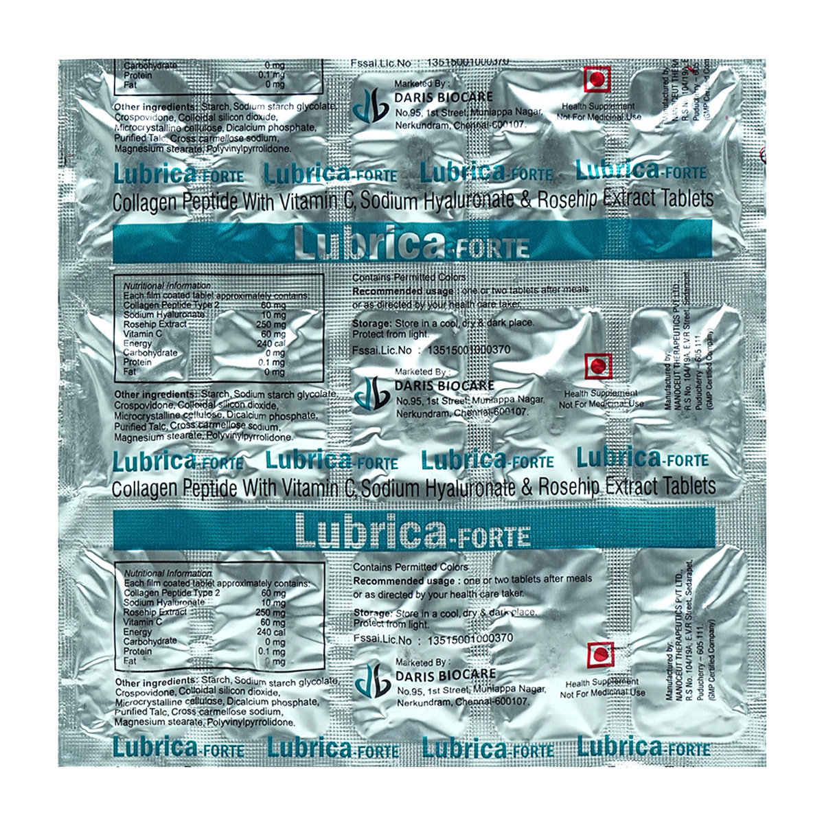 Lubrica-Forte Tablet 15's, Pack of 15 TABLETS Lubrica-Forte Tablet 15's, Pack of 15 TABLETS