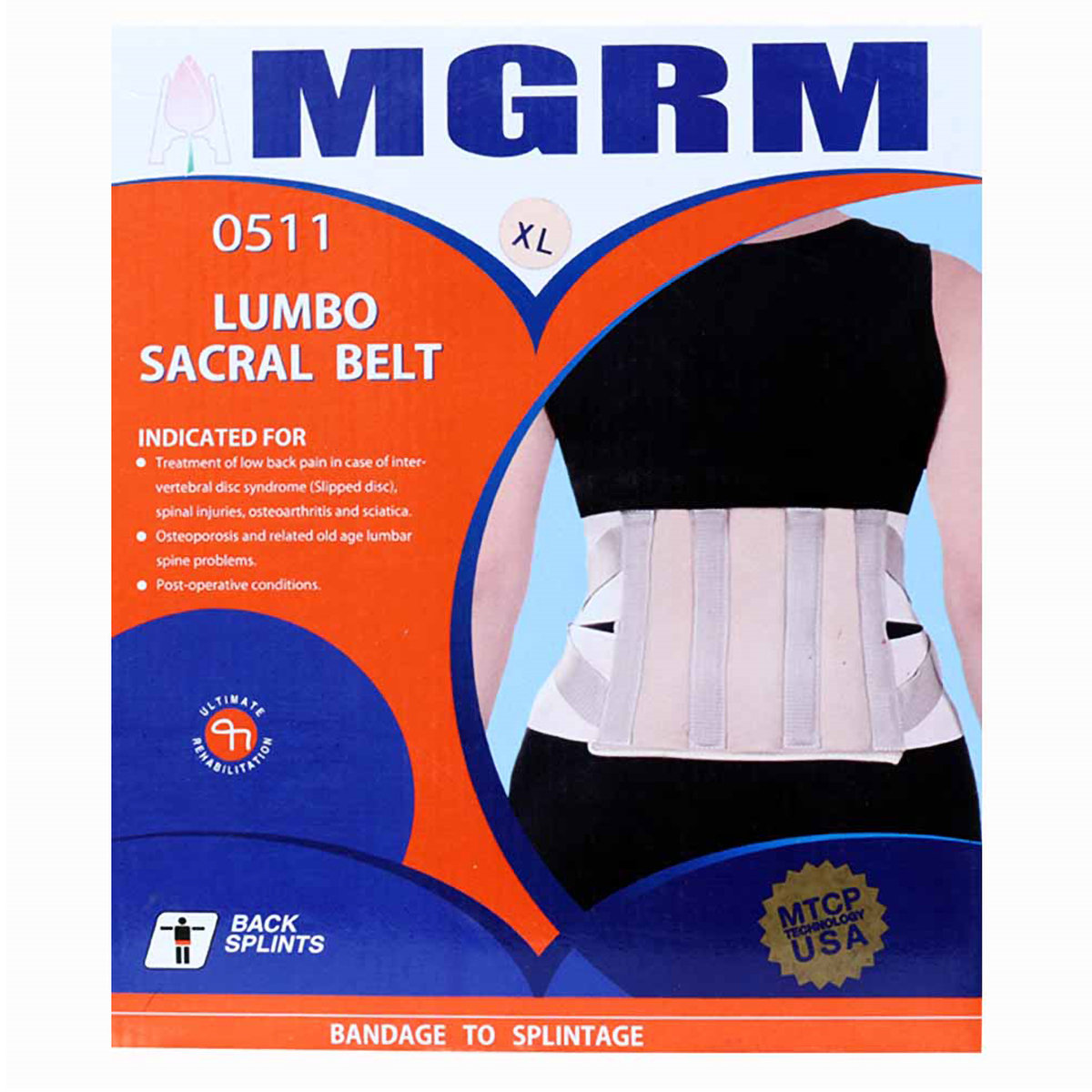 MGRM Lumbo Sucral Belt XL 0511, 1 Count, Pack of 1 MGRM Lumbo Sucral Belt XL 0511, 1 Count, Pack of 1