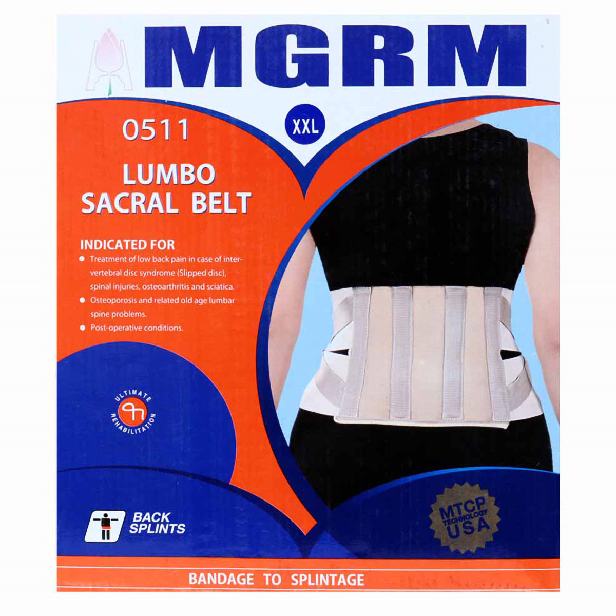 MGRM Lumbo Sucral Belt XXL 0511, 1 Count, Pack of 1 MGRM Lumbo Sucral Belt XXL 0511, 1 Count, Pack of 1