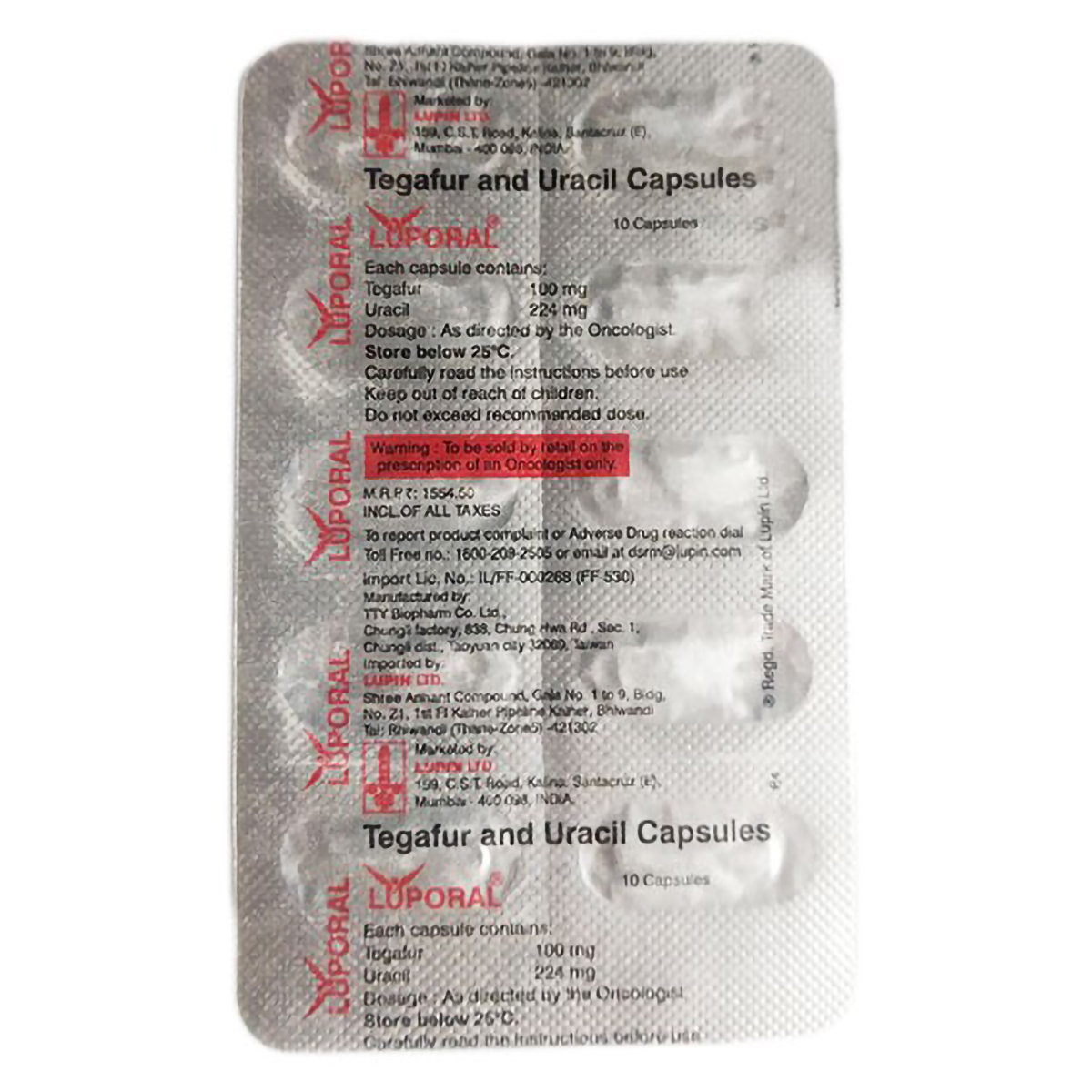 Luporal Capsule 10's, Pack of 10 CapsuleS Luporal Capsule 10's, Pack of 10 CapsuleS