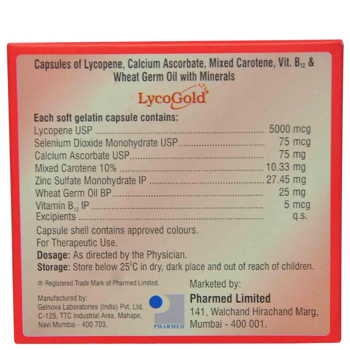 Lycogold Capsule 10's, Pack of 10 Lycogold Capsule 10's, Pack of 10