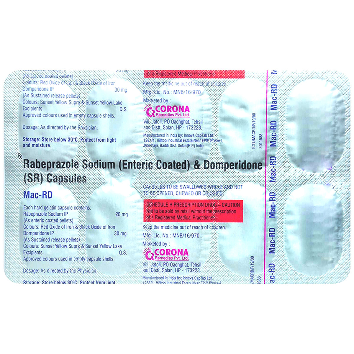 Mac RD Capsule 10's, Pack of 10 CAPSULES Mac RD Capsule 10's, Pack of 10 CAPSULES