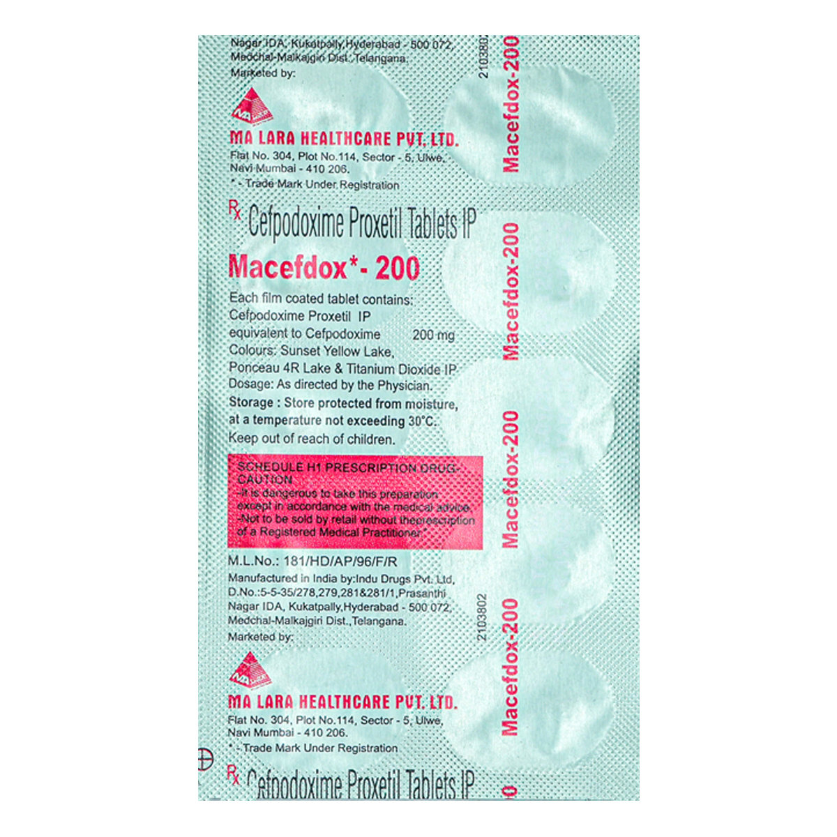 Macefdox-200 Tablet 10's, Pack of 10 TabletS Macefdox-200 Tablet 10's, Pack of 10 TabletS