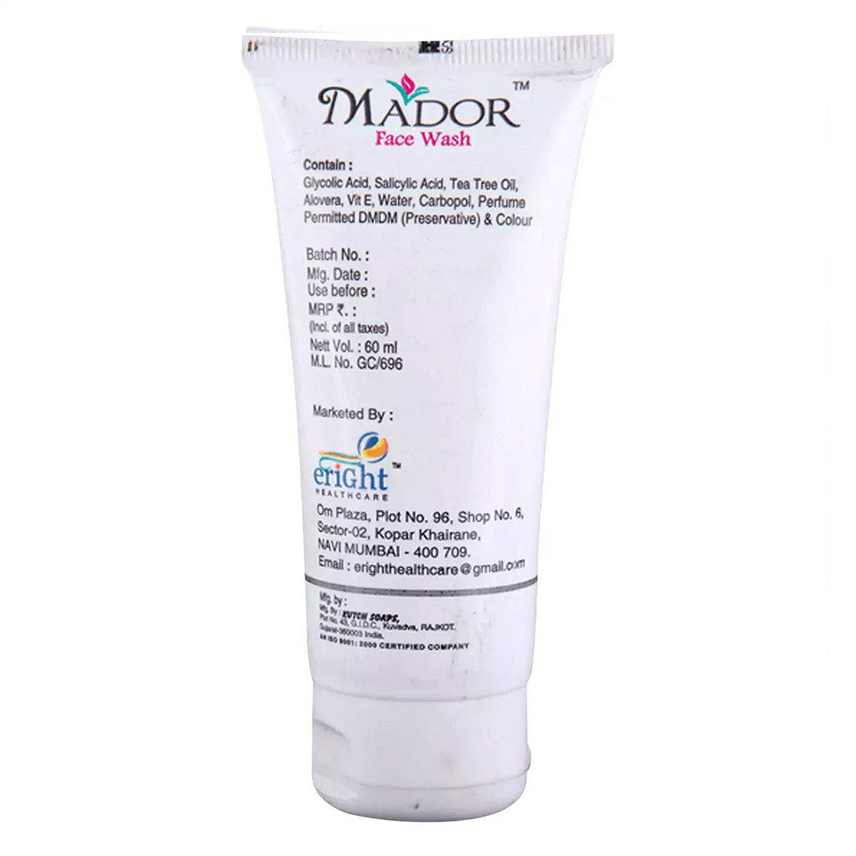 Mador Face Wash 60 ml | Vitamin E, Pack of 1 Mador Face Wash 60 ml | Vitamin E, Pack of 1