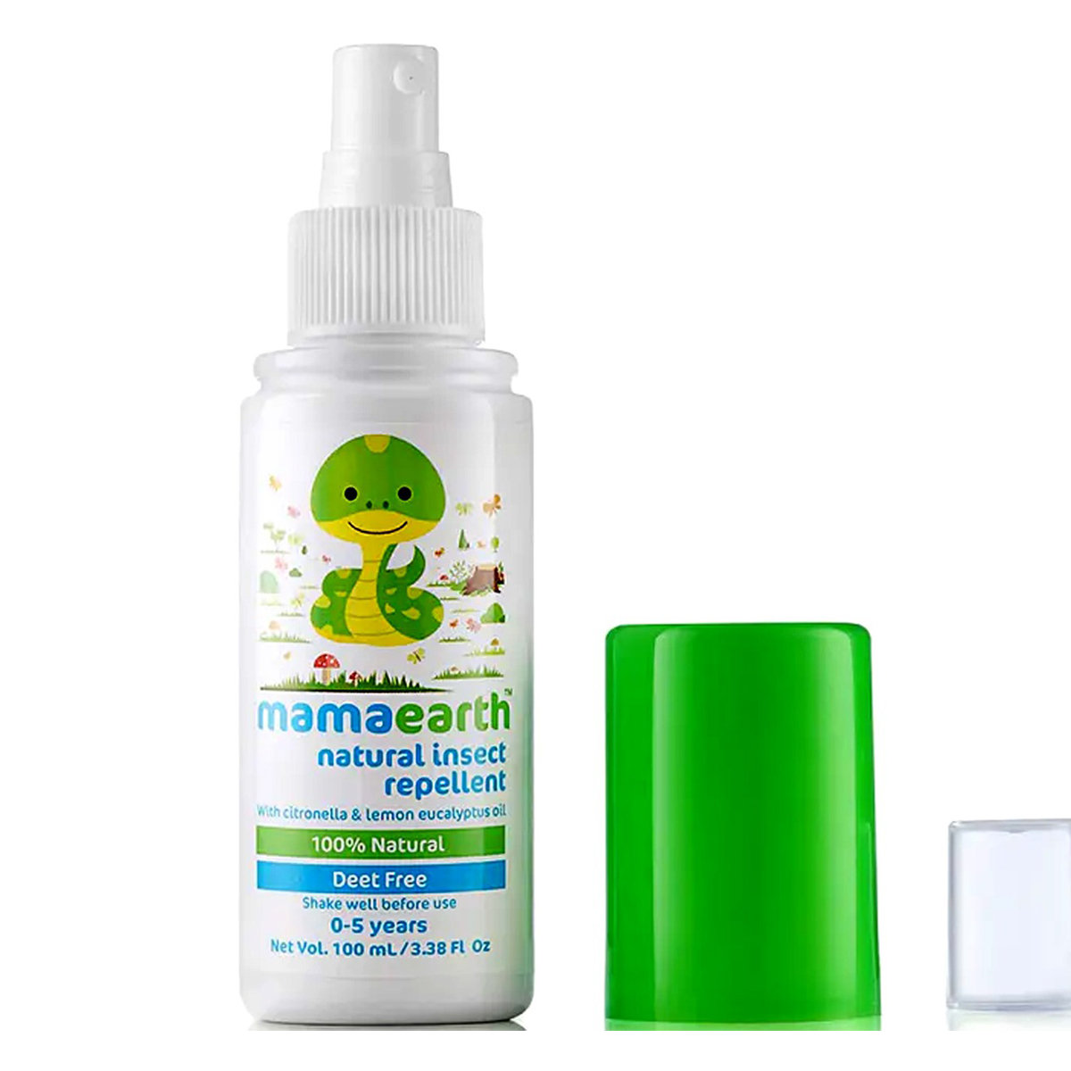 Mamaearth Natural Mosquito Repellent with Citronella & Lemongrass Oil, 3+ Months, 100 ml, Pack of 1 Mamaearth Natural Mosquito Repellent with Citronella & Lemongrass Oil, 3+ Months, 100 ml, Pack of 1