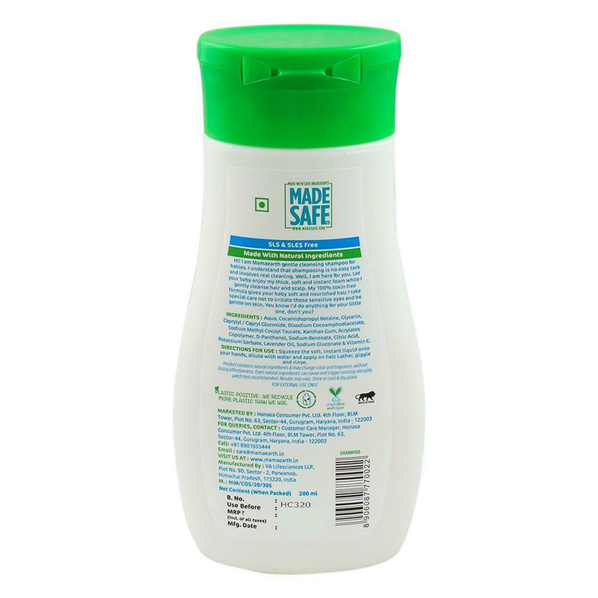 Mamaearth Gentle Cleansing Shampoo for Babies 0 to 5 Years, 200 ml, Pack of 1 Mamaearth Gentle Cleansing Shampoo for Babies 0 to 5 Years, 200 ml, Pack of 1