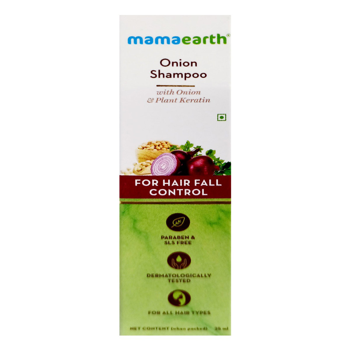 Mamaearth Onion Shampoo For Hair Fall Control, 25 ml, Pack of 1 Mamaearth Onion Shampoo For Hair Fall Control, 25 ml, Pack of 1