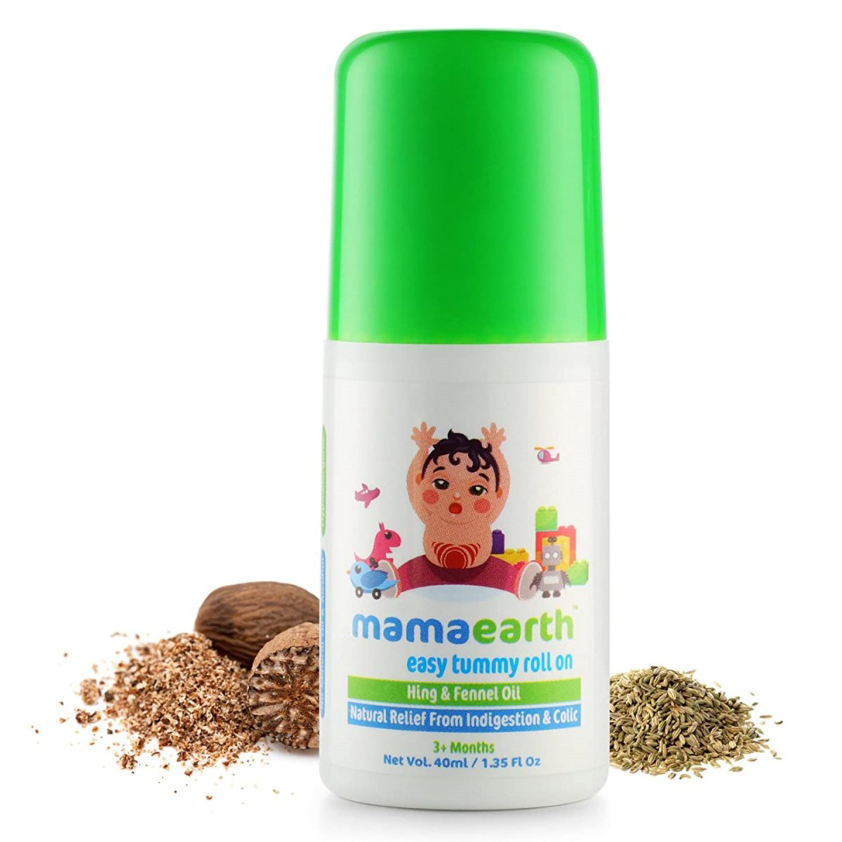 Mamaearth Easy Tummy Roll On Oil for 3+ Months, 40 ml, Pack of 1 Mamaearth Easy Tummy Roll On Oil for 3+ Months, 40 ml, Pack of 1