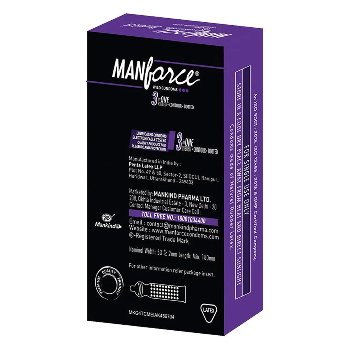 Manforce 3 in One Black Grapes Flavour Condoms, 10 Count, Pack of 1 Manforce 3 in One Black Grapes Flavour Condoms, 10 Count, Pack of 1