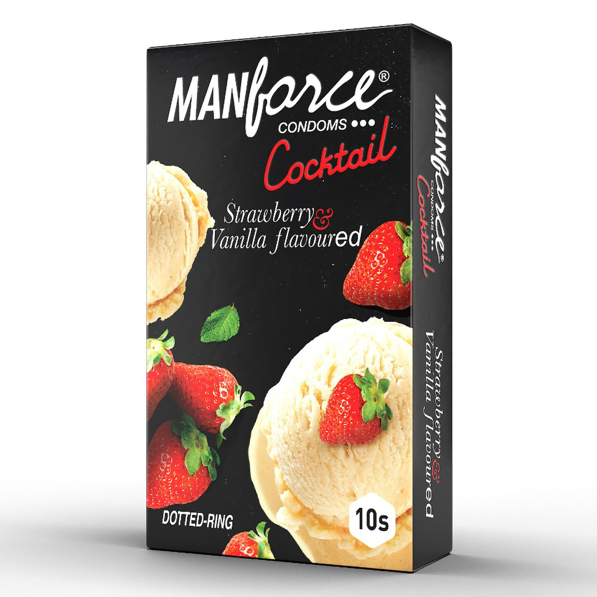 Manforce Cocktail Strawberry & Vanilla Flavour Condoms, 10 Count, Pack of 1 Manforce Cocktail Strawberry & Vanilla Flavour Condoms, 10 Count, Pack of 1