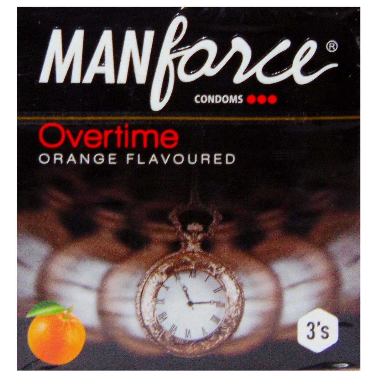 Manforce Overtime 3 In 1 Orange Flavoured Condoms, 3 Count, Pack of 1 Manforce Overtime 3 In 1 Orange Flavoured Condoms, 3 Count, Pack of 1
