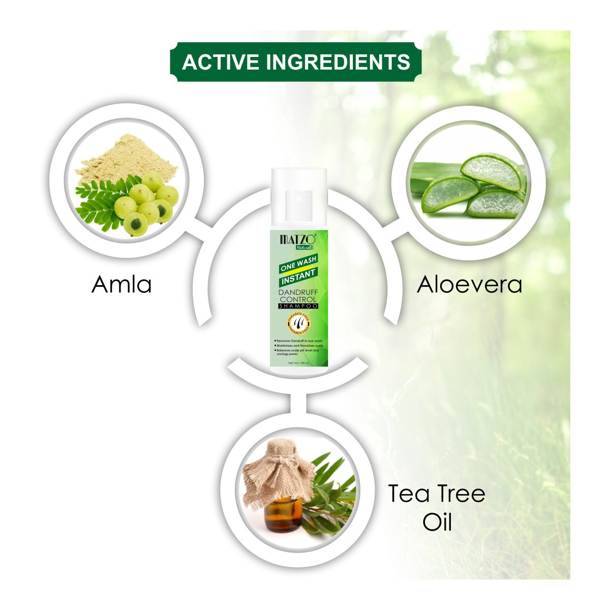 Matzo One Wash Instant Dandruff Shampoo, 100 ml, Pack of 1 Matzo One Wash Instant Dandruff Shampoo, 100 ml, Pack of 1