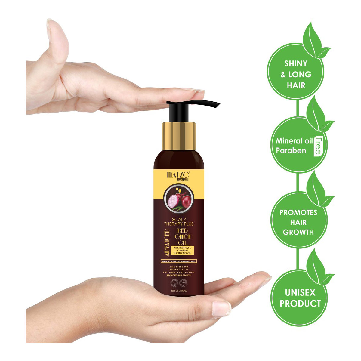 Matzo Scalp Therapyplus Red Onion Oil, 200 ml, Pack of 1 Matzo Scalp Therapyplus Red Onion Oil, 200 ml, Pack of 1